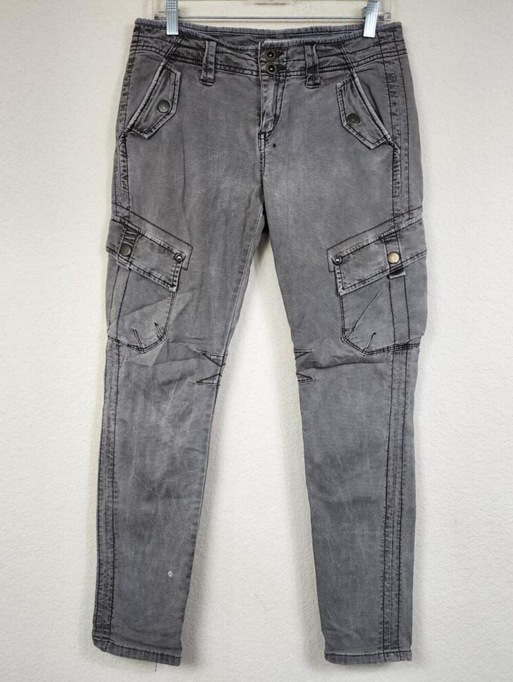 Free People Vintage Faded Cargo Grey Size 29 Skinny Jeans